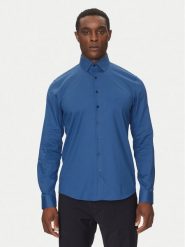 Calvin Klein Koszula K10K114298 Niebieski Slim Fit. Niebieskie koszule CALVIN KLEIN, m, bez wzorów, z bawełny, bez kołnierzyka, bez ramiączek. Za 189.99 zł.