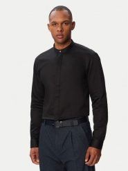HUGO Koszula Kaleb 50544949 Czarny Slim Fit. Czarne koszule Hugo, m, bez wzorów, z bawełny, bez kołnierzyka, bez ramiączek. Za 449.99 zł.