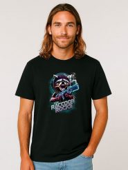 WOOOP Koszulka "Raccoon Rocks" w kolorze czarnym rozmiar: S. Czarne bezrękawniki Wooop, s, bez wzorów, z bawełny, bez kołnierzyka, bez ramiączek. Za 56.99 zł.