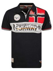 Geographical Norway Koszulka polo "Kidney" w kolorze czarnym rozmiar: XXL. Czarne koszulki polo Geographical Norway, xxl, bez wzorów, z bawełny, bez kołnierzyka, bez ramiączek. Za 137.10 zł.