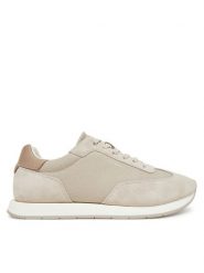 Calvin Klein Sneakersy Low Prof Runn Laceup Cv Mix HM0HM01723 Beżowy. Brązowe buty sportowe casual CALVIN KLEIN, bez wzorów, ze skóry, bez zapięcia. Za 249.99 zł.