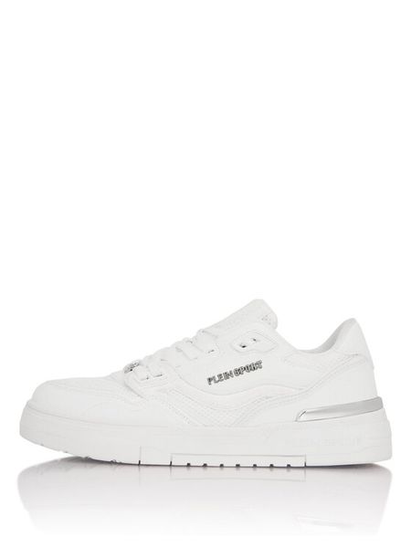Plein Sport Sneakersy SAFS USC0845 STE003N Biały. Białe buty sportowe casual Plein Sport, bez wzorów, ze skóry, bez zapięcia. Za 531.99 zł.