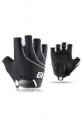 RĘKAWICZKI ROWEROWE FF S107-1. Czarne rękawiczki ROCKBROS, bez wzorów, z materiału. Za 58.99 zł.