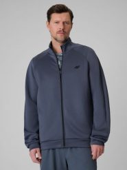 4F Bluza treningowa regular bez kaptura męska - szara XXL. Szare bluzy bez kaptura 4F, m, bez wzorów, bez kaptura. Za 199.99 zł.