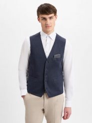 Finshley & Harding kamizelka garniturowa Mężczyźni Modern Fit niebieski, 54. Niebieskie garnitury Finshley & Harding, m, bez wzorów. Za 159.95 zł.