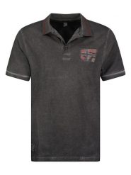 Geographical Norway Koszulka polo "Kotz" w kolorze czarnym rozmiar: M. Czarne koszulki polo sportowe Geographical Norway, m, bez wzorów, z bawełny, bez kołnierzyka, bez ramiączek. Za 74.63 zł.