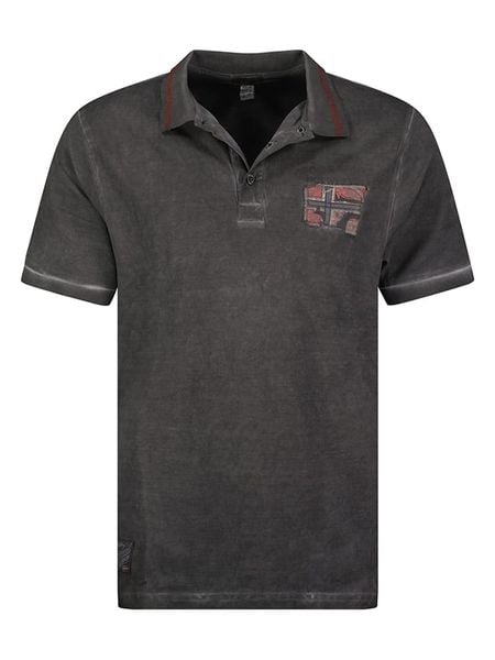 Geographical Norway Koszulka polo "Kotz" w kolorze czarnym rozmiar: M. Czarne koszulki polo Geographical Norway, m, bez wzorów, z bawełny, bez kołnierzyka, bez ramiączek. Za 83.22 zł.