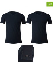 Fila Koszulki (2 szt.) w kolorze granatowym rozmiar: L. Niebieskie bezrękawniki Fila, l, bez wzorów, bez kołnierzyka, bez ramiączek. Za 106.13 zł.