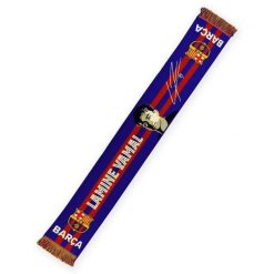 FC Barcelona 25-26, oficjalny szalik - podpisany, Lamine Yamal. Czerwone szaliki FC Barcelona, bez wzorów. W wyprzedaży za 105.56 zł.