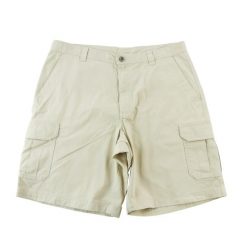 Second life - Columbia męskie spodenki cargo z ochroną Omni-Shade - Stan dobry. Brązowe krótkie spodenki sportowe Columbia, l, bez wzorów, z materiału. Za 85.16 zł.