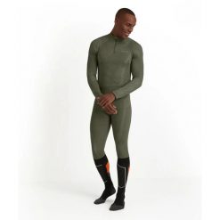 Legginsy Falke Wool-Tech. Zielone legginsy długie sportowe Falke, m, bez wzorów. Za 470.50 zł.