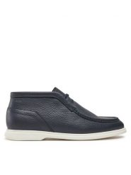 Boss Półbuty Sienne 50536227 Granatowy. Niebieskie eleganckie półbuty Boss, bez wzorów, ze skóry, bez obcasa, bez zapięcia. Za 859.99 zł.