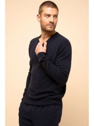 Just Cashmere Kaszmirowy sweter "Tom" w kolorze granatowym rozmiar: XL. Niebieskie swetry nierozpinane Just Cashmere, xl, bez wzorów, z kaszmiru, bez kołnierzyka, bez ramiączek. Za 336.17 zł.