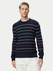 Tommy Jeans Sweter DM0DM23384 Granatowy Slim Fit. Niebieskie swetry rozpinane Tommy Jeans, m, bez wzorów, z bawełny, bez kołnierzyka, bez ramiączek. Za 449.99 zł.
