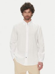 Hechter Paris Koszula 60356 151600 Biały Regular Fit. Białe koszule Hechter Paris, m, bez wzorów, bez kołnierzyka, bez ramiączek. Za 299.99 zł.