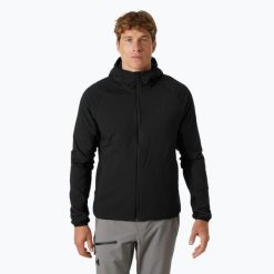 Kurtka hybrydowa męska Helly Hansen Odin Lt Stretch Hood Ins 2.0. Czarne kurtki Helly Hansen, m, bez wzorów, bez kaptura. Za 960.00 zł.