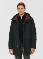 PAKO LORENTE – Kurtka męska z kapturem w kolorze czarnym. Czarne kurtki Pako Lorente, na zimę, m, bez wzorów, z poliesteru, z kapturem. Za 399.99 zł.