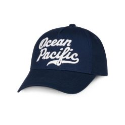 Czapka typu snapback Ocean Pacific Bryon Bay. Białe czapki z daszkiem OCEAN PACIFIC, bez wzorów, z bawełny. Za 120.72 zł.