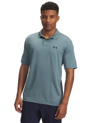 Under Armour Funkcyjna koszulka polo "Matchplay" w kolorze szaroniebieskim rozmiar: L. Niebieskie koszulki polo Under Armour, bez wzorów, z materiału, bez ramiączek, outdoorowe. Za 121.80 zł.