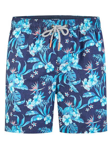 Happy Shorts Szorty kąpielowe w kolorze granatowo-niebieskim rozmiar: S. Niebieskie kąpielówki Happy Shorts, s, bez wzorów, z materiału. Za 71.56 zł.