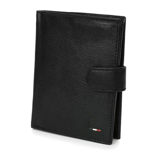 Portfel męski czarny Beltimore D49. Czarne portfele bez wzorów. Za 44.91 zł.