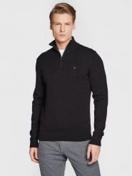 Tommy Hilfiger Sweter Pima MW0MW28049 Czarny Regular Fit. Czarne swetry rozpinane Tommy Hilfiger, l, bez wzorów, z bawełny, bez kołnierzyka, bez ramiączek. Za 579.99 zł.