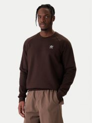 Adidas Bluza Trefoil Essentials KE1141 Brązowy Regular Fit. Brązowe bluzy Adidas, m, bez wzorów, z bawełny, bez kaptura. Za 239.99 zł.