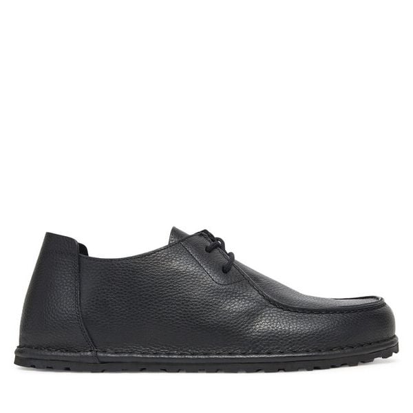 Półbuty Birkenstock. Czarne eleganckie półbuty Birkenstock, bez wzorów, bez obcasa, bez zapięcia. Za 719.99 zł.