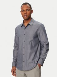 Calvin Klein Koszula LV04LG127G Niebieski Classic Fit. Niebieskie koszule CALVIN KLEIN, m, bez wzorów, z bawełny, bez kołnierzyka, bez ramiączek. Za 369.99 zł.