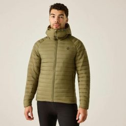 Męska Kurtka Air Lite Baffled Padded Jacket. Zielone kurtki Dare 2B, m, bez wzorów, z materiału, z kapturem. Za 383.99 zł.