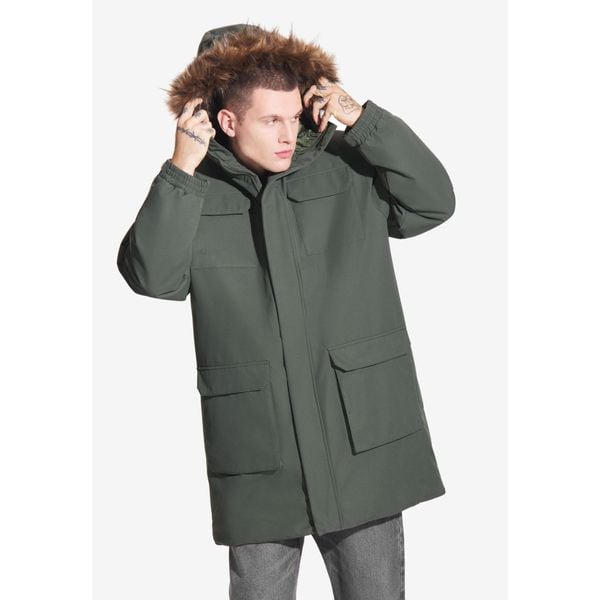 Kurtka turystyczna męska Prosto Expedition zimowa. Zielone kurtki Prosto., na zimę, m, bez wzorów, bez kaptura. W wyprzedaży za 311.99 zł.