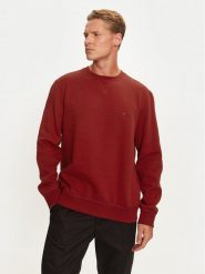 Tommy Hilfiger Bluza Essential MW0MW37232 Czerwony Regular Fit. Czerwone bluzy Tommy Hilfiger, m, bez wzorów, z bawełny, bez kaptura. Za 269.99 zł.