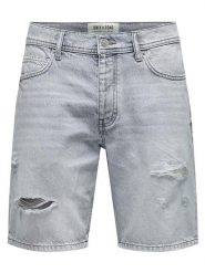 ONLY & SONS Szorty dżinsowe w kolorze błękitnym rozmiar: XL. Niebieskie szorty Only & Sons, xl, z aplikacjami, z bawełny. Za 61.46 zł.