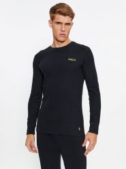 Polo Ralph Lauren Koszulka piżamowa 714899615004 Czarny Slim Fit. Czarne koszulki polo sportowe Polo Ralph Lauren, m, bez wzorów, z bawełny, bez ramiączek. Za 209.99 zł.