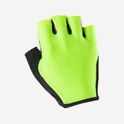 Rękawiczki rowerowe szosowe Van Rysel 500. Zielone rękawiczki VAN RYSEL, bez wzorów, z materiału. Za 49.99 zł.