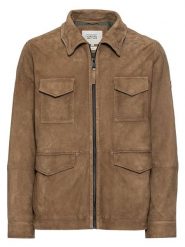 Camel Active Skórzana kurtka w kolorze khaki rozmiar: 60. Brązowe kurtki Camel Active, bez wzorów, bez kaptura. Za 707.77 zł.