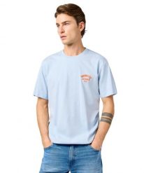 MESKA KOSZULKA WRANGLER SMALL LOGO TEE NIAGARA MIST 112362908. T-shirty Wrangler, xxl, bez wzorów, bez kołnierzyka, bez ramiączek. Za 79.99 zł.