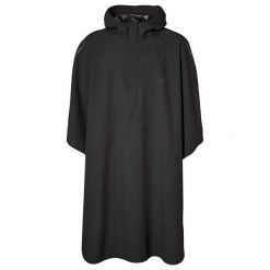 Rowerowe poncho przeciwdeszczowe Hoga, czarne. Czarne kurtki przeciwdeszczowe BASIL, m, bez wzorów, bez kaptura. Za 329.90 zł.