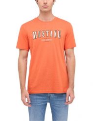 Męski T-Shirt Mustang Style Austin Burnt Ochre 1016266 7105. Brązowe t-shirty Mustang, m, bez wzorów, bez kołnierzyka, bez ramiączek. Za 69.99 zł.