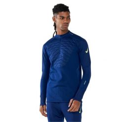Męska Koszulka Strike ThermaFit Winter Drill Top. Niebieskie bluzy Nike, l, bez wzorów, bez kaptura. Za 374.99 zł.
