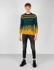 Takeshy Kurosawa Sweter "Degrade" | 83065 | Maglia Inserto Degrade | Mężczyzna | Żółty, Zielony. Zielone swetry nierozpinane Takeshy Kurosawa, m, bez wzorów, z dzianiny, bez kołnierzyka, bez ramiączek. W wyprzedaży za 319.00 zł.