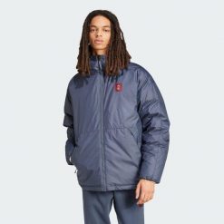 Kurtka Manchester United Seasonal Down. Białe kurtki Adidas, xs, bez wzorów, z materiału, bez kaptura. Za 999.00 zł.