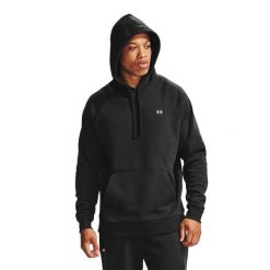 Bluza męska Under Armour Rival Hoodie. Brązowe bluzy Under Armour, m, bez wzorów, z kapturem. Za 188.93 zł.