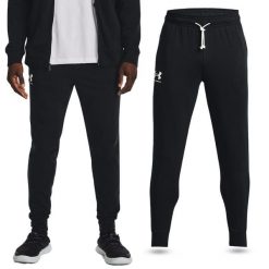Spodnie dresowe męskie UNDER ARMOUR Rival Terry joggery. Czarne joggery i bojówki Under Armour, m, bez wzorów, z dresówki, sportowe. W wyprzedaży za 149.00 zł.