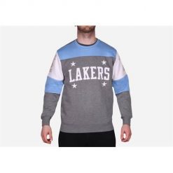 Bluza sportowa męska Mitchell & Ness Minneapolis Lakers. Szare bluzy bez kaptura Mitchell & Ness, m, bez wzorów, bez kaptura. Za 521.00 zł.
