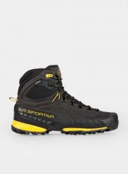Buty podejściowe męskie La Sportiva TX5 GTX. Szare buty turystyczne La Sportiva, bez wzorów, z gore-texu, przed kolano, bez zapięcia, trekkingowe, gore-tex. Za 901.69 zł.