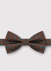 PAKO LORENTE – Brązowa mucha męska we wzorki. Brązowe krawaty i muchy Pako Lorente, bez wzorów, z poliesteru. Za 39.99 zł.