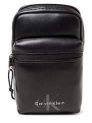 Calvin Klein torba na ramię Mężczyźni czarny, ONE SIZE. Czarne torby na ramię CALVIN KLEIN, bez wzorów, ze skóry, na ramię, małe, bez dodatków. Za 329.95 zł.