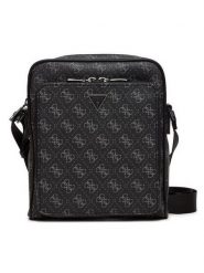 Guess Saszetka HMMILO P4260 Czarny. Czarne saszetki i nerki Guess, z aplikacjami, ze skóry. Za 319.99 zł.