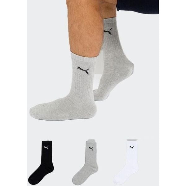 Skarpety Puma Sport 3 pack. Białe skarpetki sportowe Puma, bez wzorów. Za 49.99 zł.